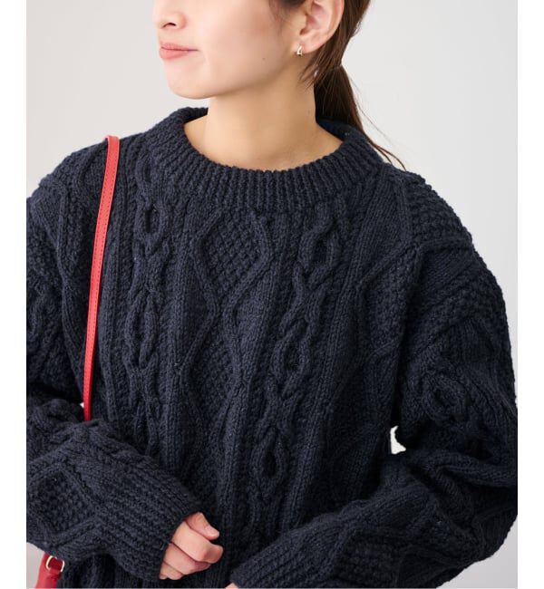 FRAMeWORK「ATHENA DESIGNS HAND ARAN CREW NECK プルオーバー」|ニット・セーター|