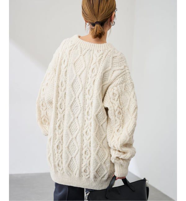 FRAMeWORK「ATHENA DESIGNS HAND ARAN CREW NECK プルオーバー」|ニット・セーター|
