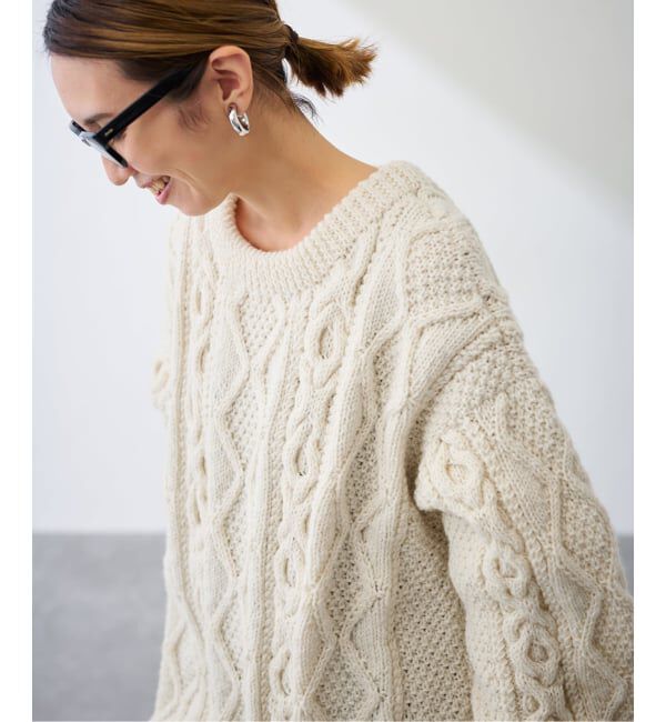 FRAMeWORK「ATHENA DESIGNS HAND ARAN CREW NECK プルオーバー」|ニット・セーター|