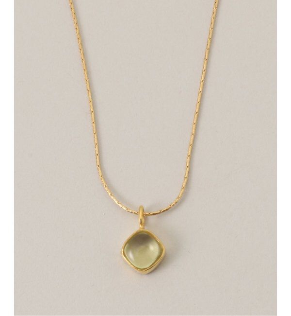  「LES BONBON/ル ボンボン aura square tiny ネックレス」|ネックレス|イエロー