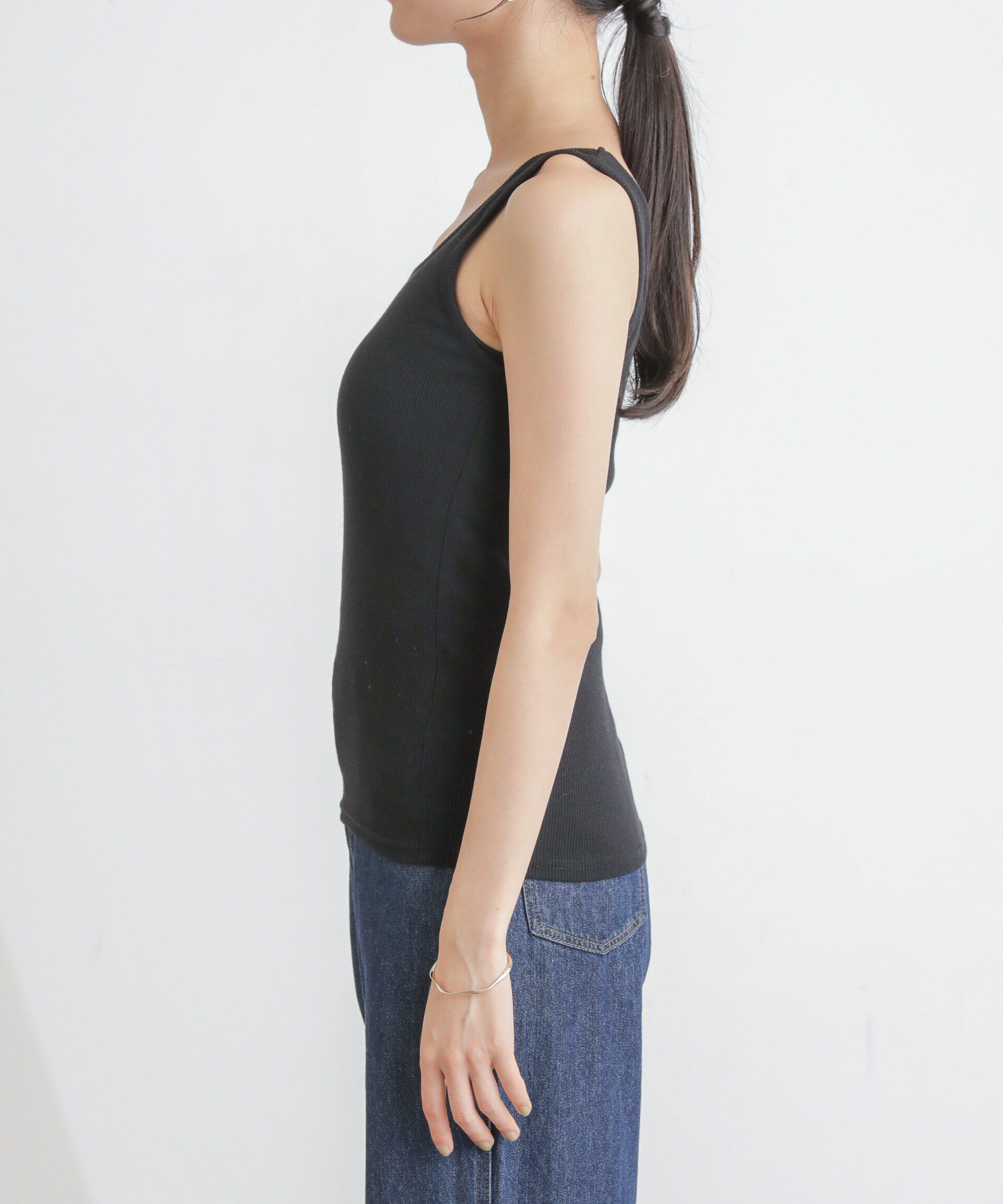 nano･universe「抗菌防臭リブスクエアタンク」|タンクトップ|