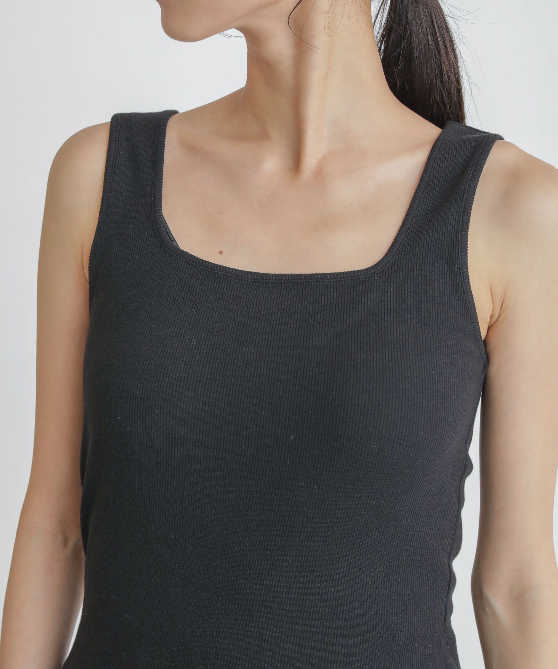 nano･universe「抗菌防臭リブスクエアタンク」|タンクトップ|