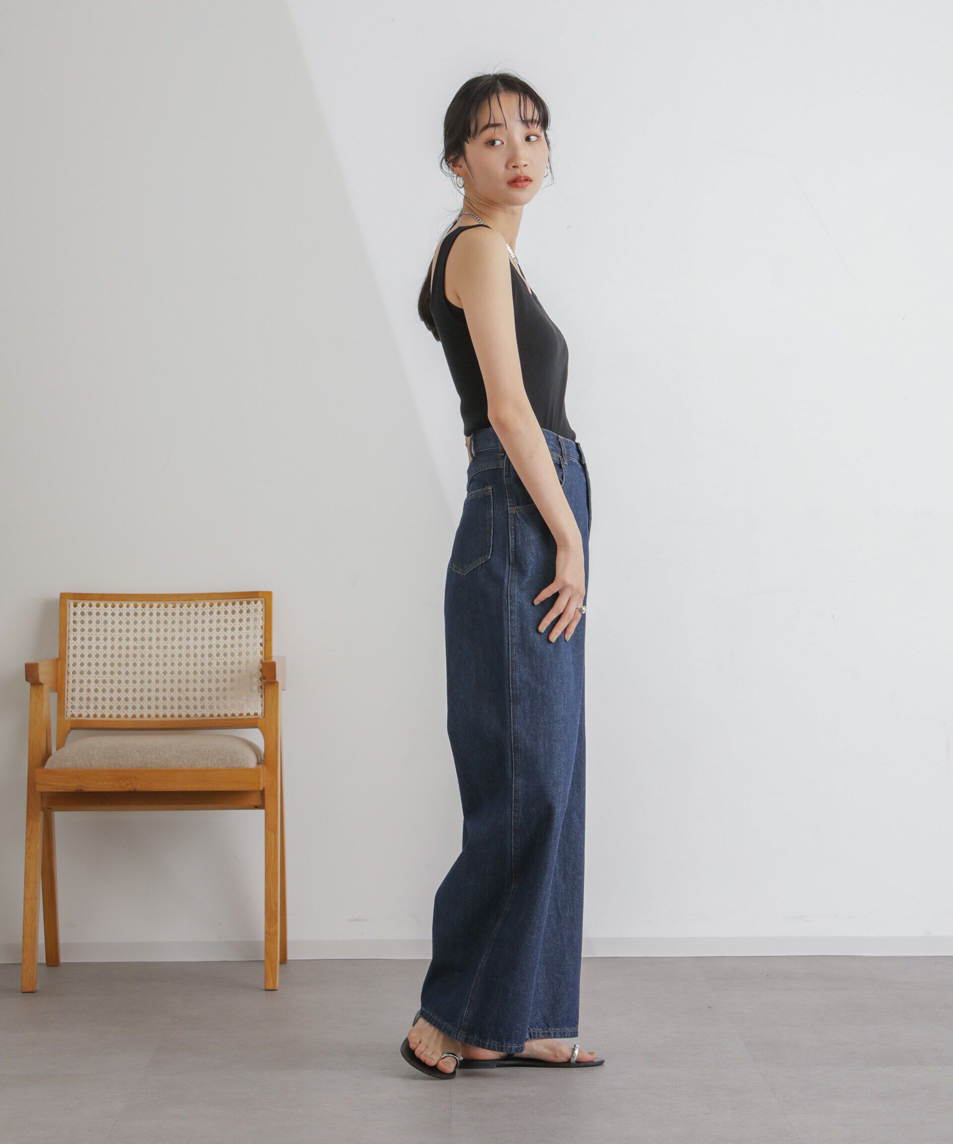 nano･universe「抗菌防臭リブスクエアタンク」|タンクトップ|