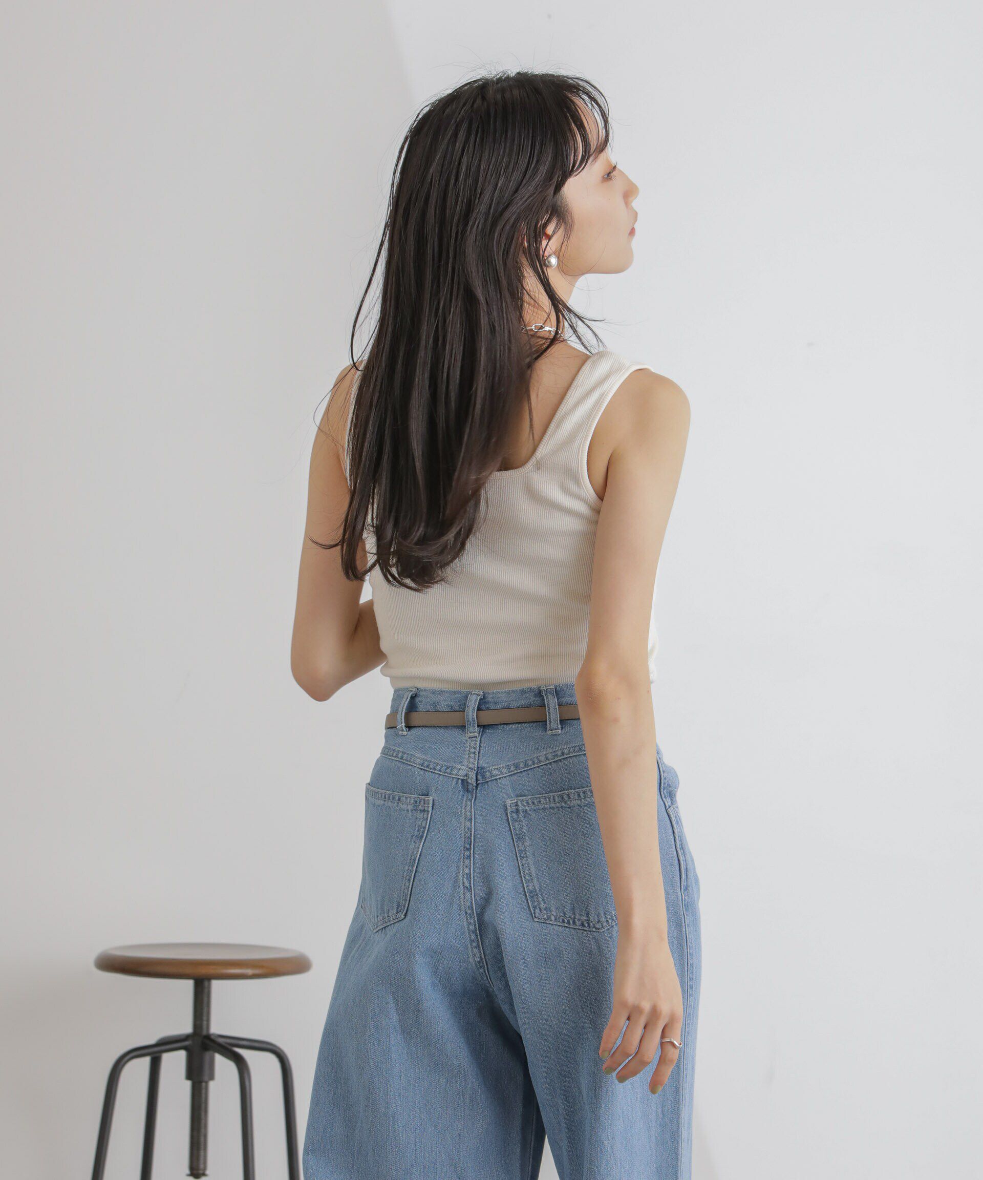 nano･universe「抗菌防臭リブスクエアタンク」|タンクトップ|