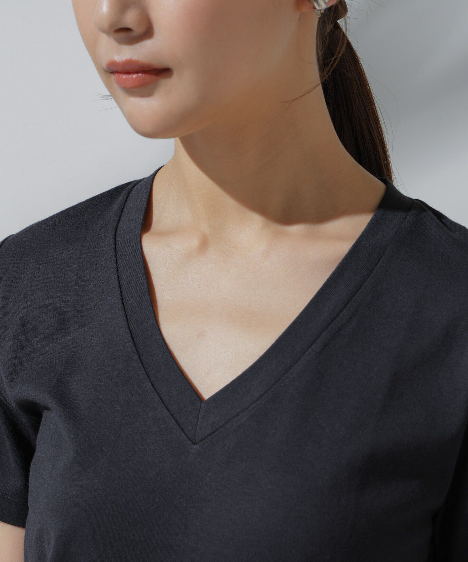 nano･universe「Anti Soaked(R) 汗染み防止 VネックTシャツ」|Tシャツ・カットソー|