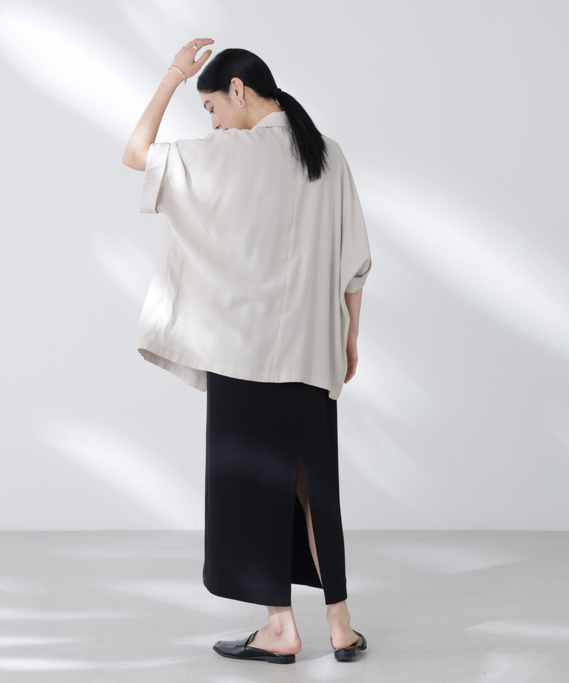 nano･universe「ハーフスリーブラフジャケット」|テーラードジャケット|