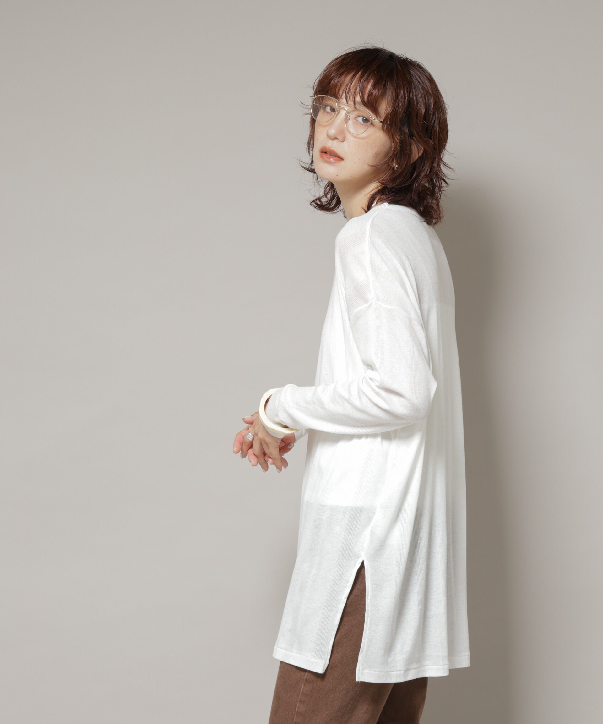 nano･universe「Robert P. Miller/Light Prib Crew L/S tee」|Tシャツ・カットソー|