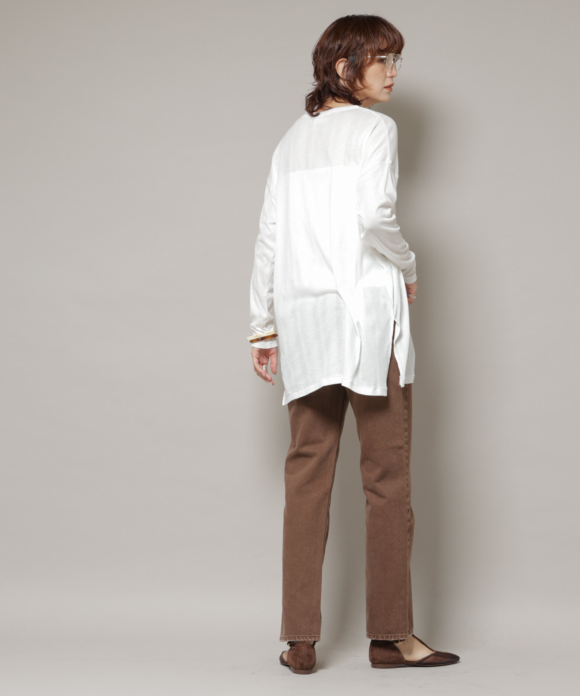 nano･universe「Robert P. Miller/Light Prib Crew L/S tee」|Tシャツ・カットソー|