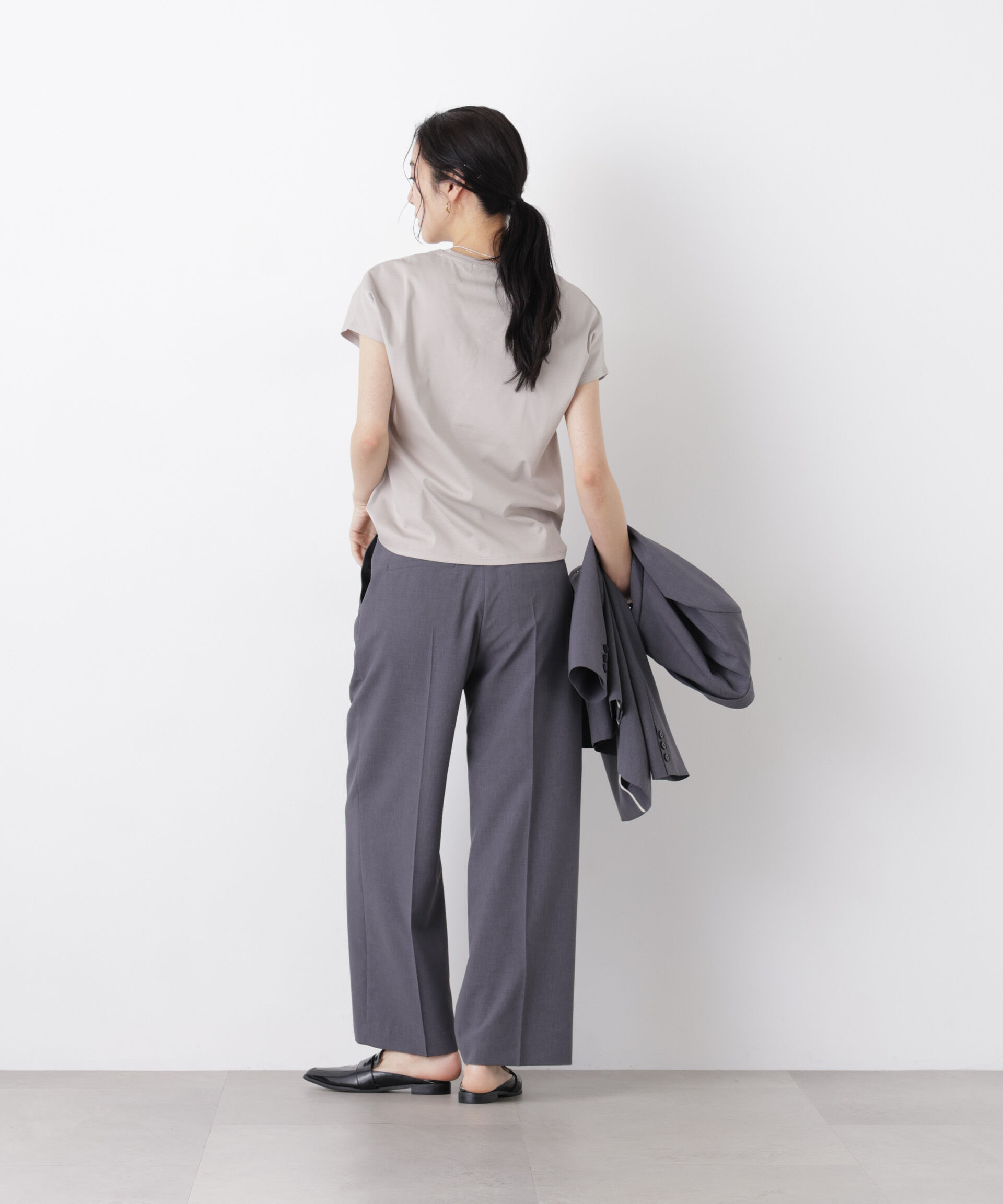 nano･universe「DressT/シルケットスムースVネックソフトドルマンTシャツ」|Tシャツ・カットソー|