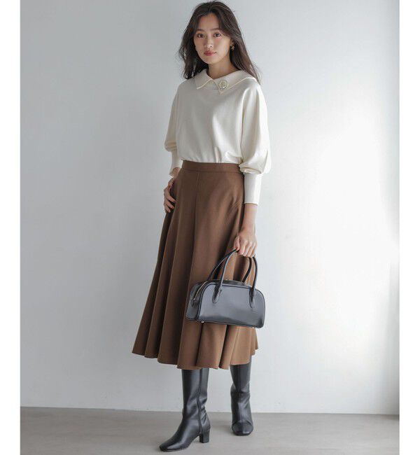 組曲「【加藤ローサさん着用・新色追加・前後着用可】スムースストレッチロールネック ニット」|ニット・セーター|