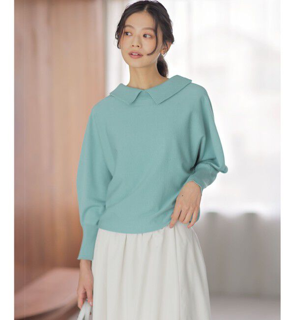 組曲「【加藤ローサさん着用・新色追加・前後着用可】スムースストレッチロールネック ニット」|ニット・セーター|