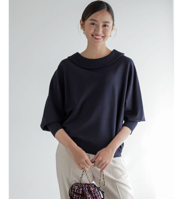 組曲「【加藤ローサさん着用・新色追加・前後着用可】スムースストレッチロールネック ニット」|ニット・セーター|