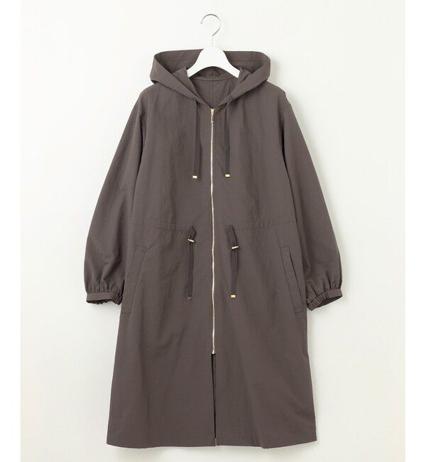 自由区「【撥水加工・UVケア・洗える】ライトグログランフーデッド コート」|ミリタリー・モッズコート|