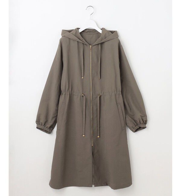自由区「【撥水加工・UVケア・洗える】ライトグログランフーデッド コート」|ミリタリー・モッズコート|