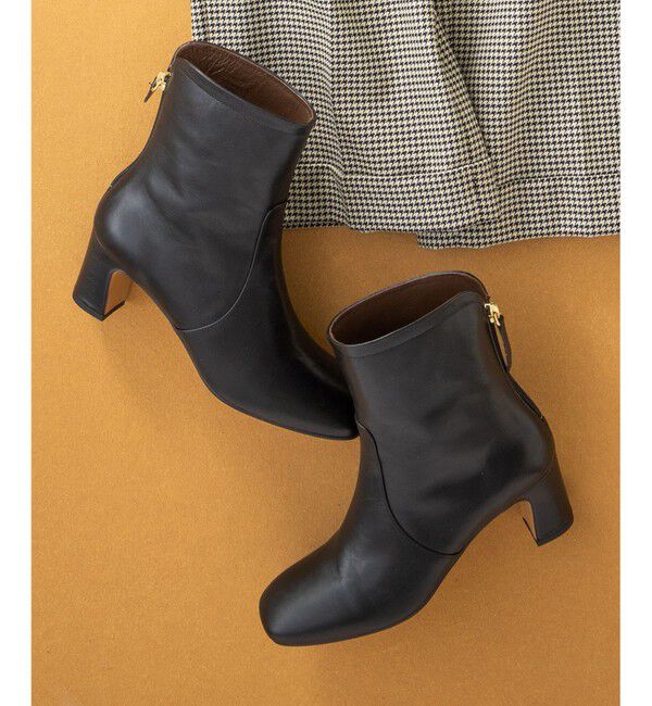 23区「【杏さん着用】ショート ヒール ブーツ」|ショートブーツ|ブラック系