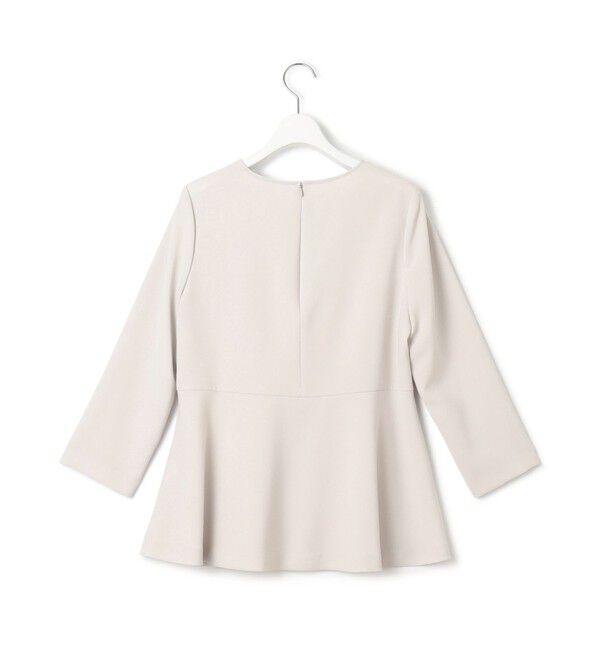 23区「【洗える】トリアセダブルジョーゼット ペプラム ブラウス」|シャツ・ブラウス|