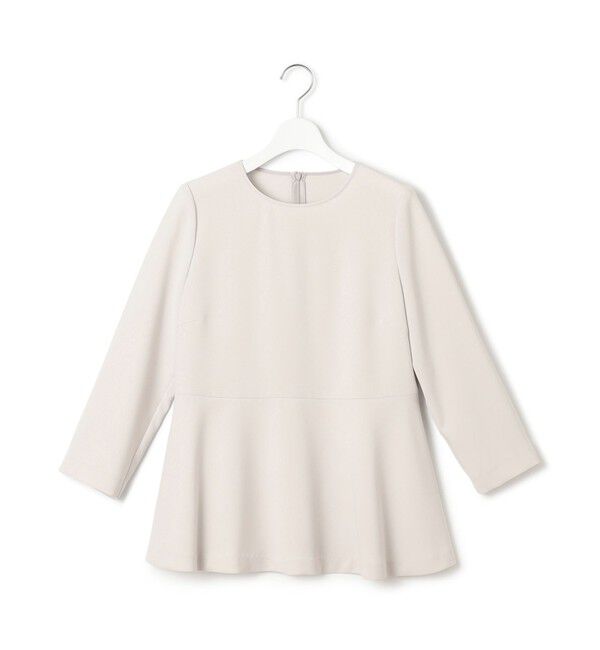 23区「【洗える】トリアセダブルジョーゼット ペプラム ブラウス」|シャツ・ブラウス|