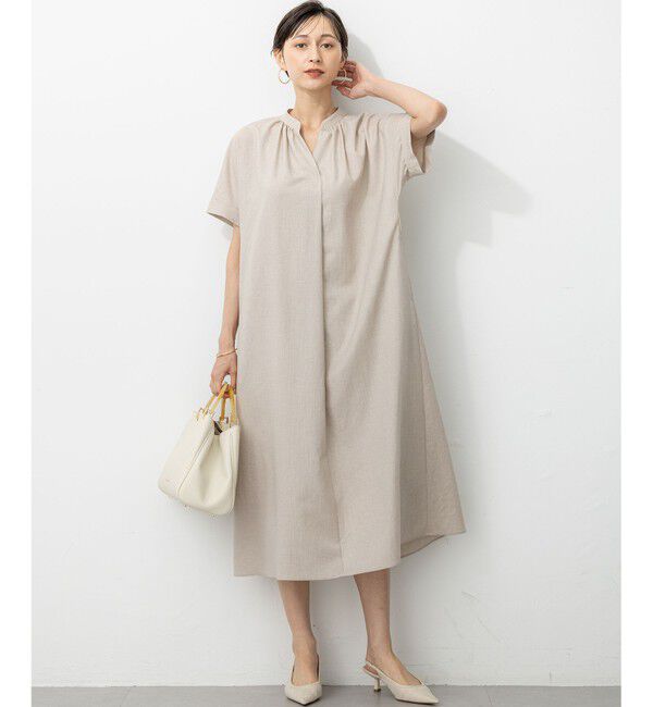 23区「【洗える】トリアセスラブストレッチ ワンピース」|ワンピース|