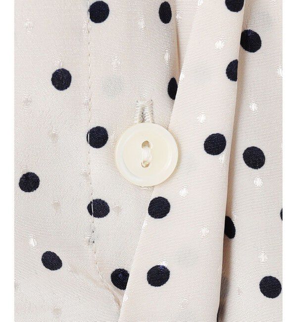 23区「ランダムドットプリント タックブラウス」|シャツ・ブラウス|