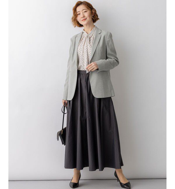 23区「ランダムドットプリント タックブラウス」|シャツ・ブラウス|