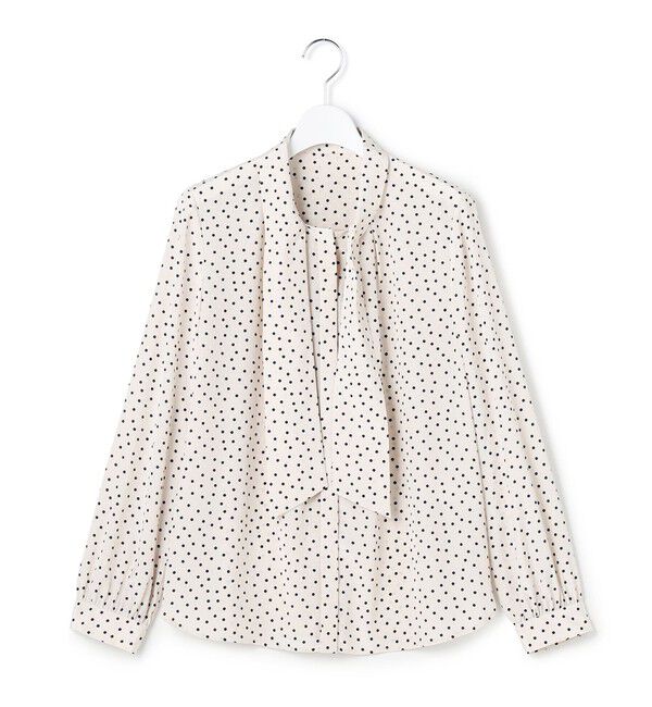 23区「ランダムドットプリント タックブラウス」|シャツ・ブラウス|
