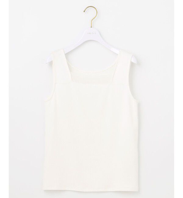 ANY SIS「【洗える】シアーコンビスクエアネック タンクトップ」|タンクトップ|