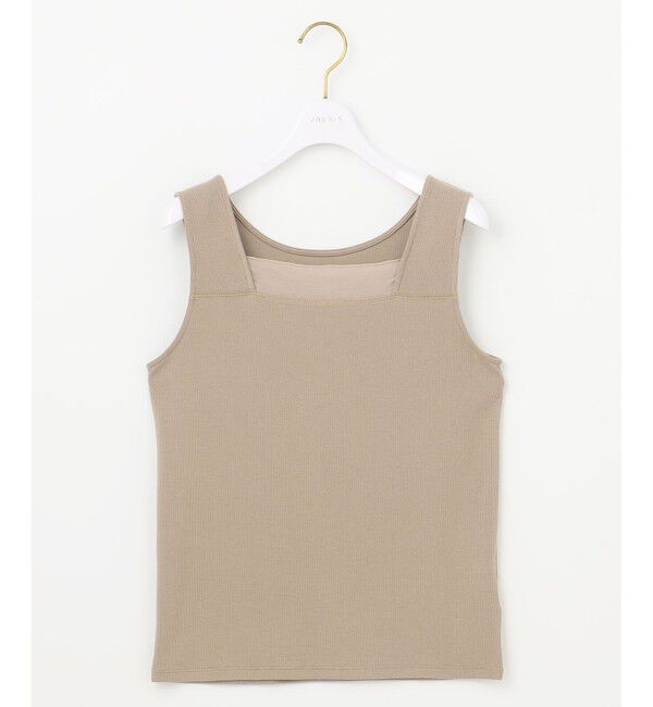 ANY SIS「【洗える】シアーコンビスクエアネック タンクトップ」|タンクトップ|