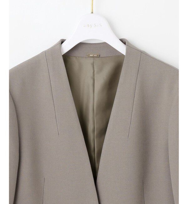 ANY SIS「ビューティサーモ2WAYストレッチ ノーカラージャケット」|ノーカラージャケット|