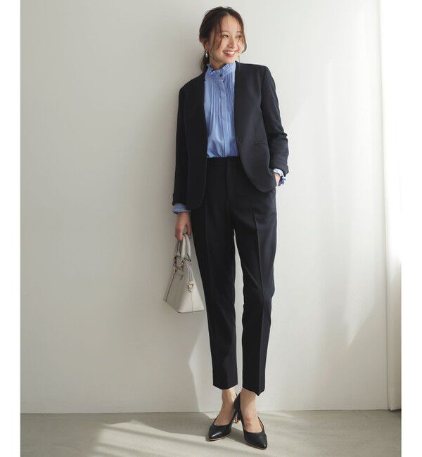 ANY SIS「ビューティサーモ2WAYストレッチ ノーカラージャケット」|ノーカラージャケット|