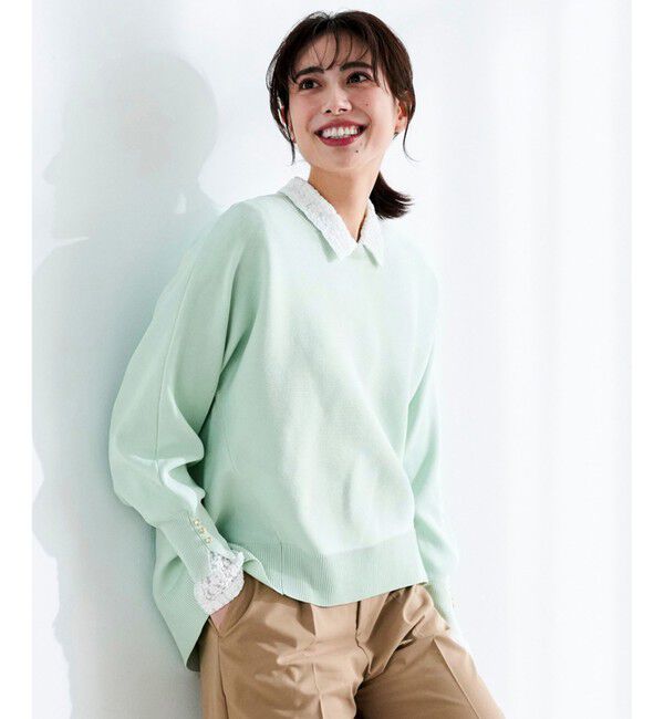 ANY SIS「【花粉リリース】ドルマン ニット」|ニット・セーター|ミント