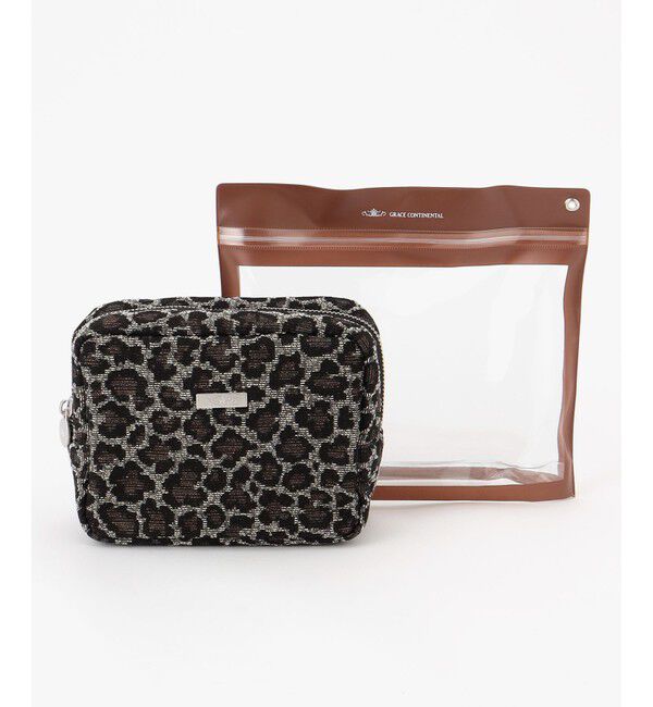 GRACE CONTINENTAL「Fabricスクエアポーチ-AW」|ポーチ|ﾀﾞｰｸﾌﾞ