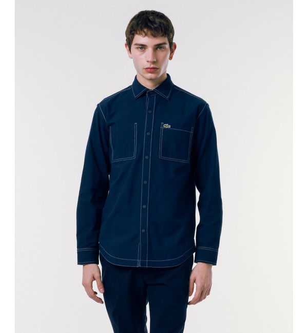 LACOSTE「リバーシブルスナップボタンシャツ」|シャツ・ブラウス|ネイビー