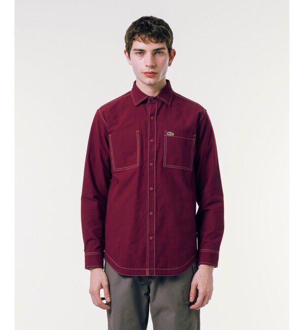 LACOSTE「リバーシブルスナップボタンシャツ」|シャツ・ブラウス|エンジ