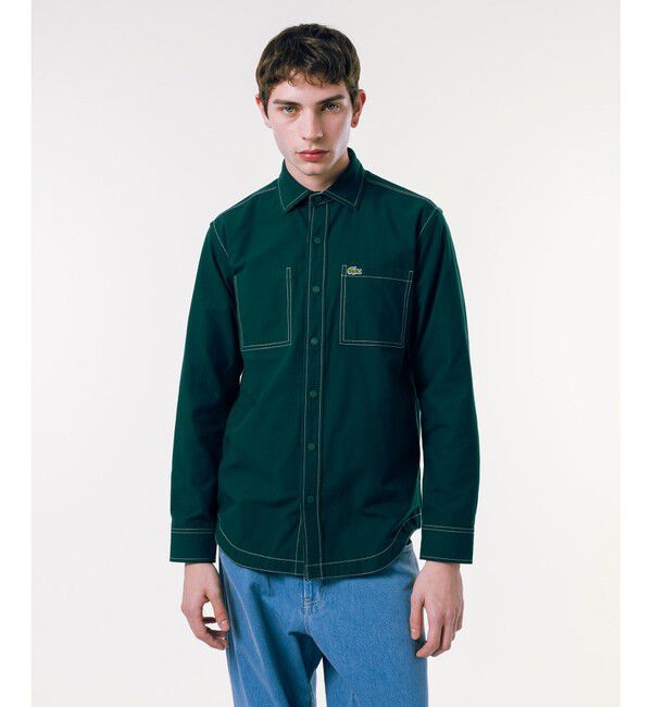 LACOSTE「リバーシブルスナップボタンシャツ」|シャツ・ブラウス|ダークグリーン