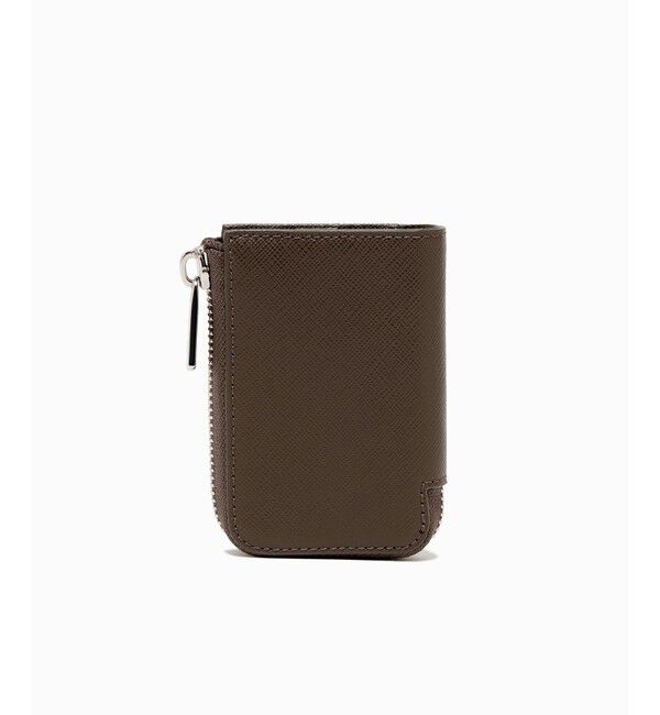 LACOSTE「エンボスレザーラウンドジップマルチキーケース」|キーケース|