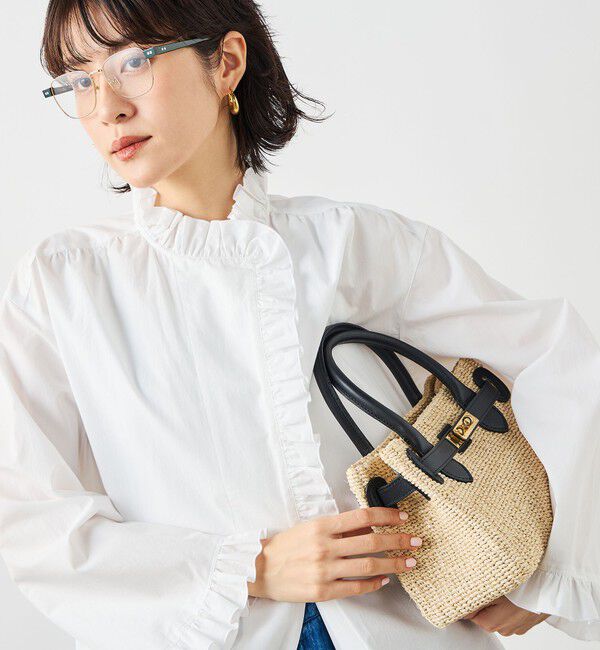 NOLLEY'S sophi「ウォッシャブルORGANICコットンフリルシャツブラウス」|シャツ・ブラウス|