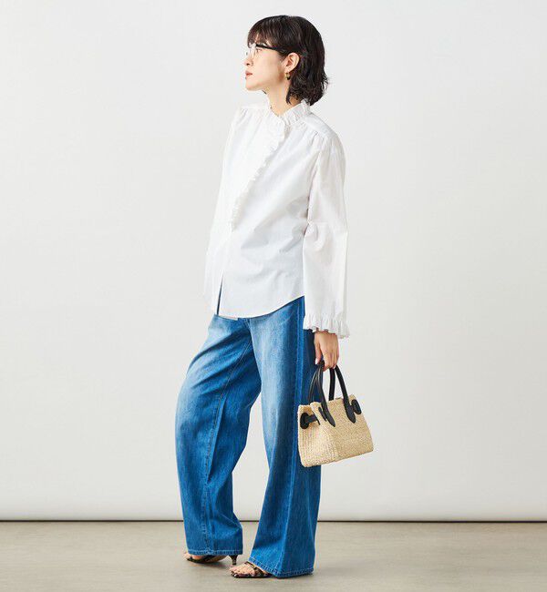 NOLLEY'S sophi「ウォッシャブルORGANICコットンフリルシャツブラウス」|シャツ・ブラウス|