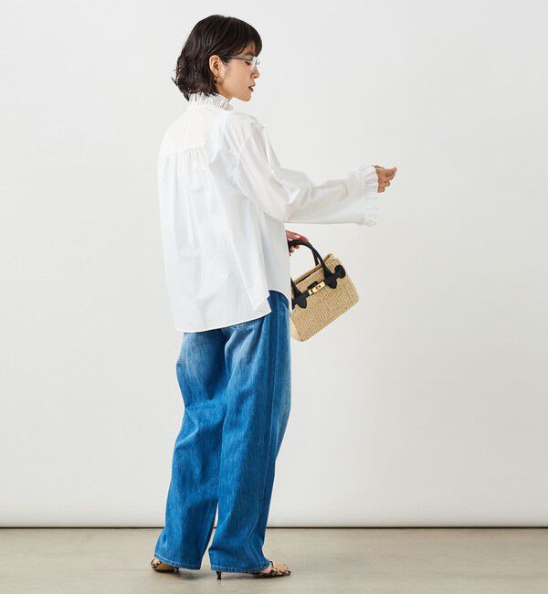 NOLLEY'S sophi「ウォッシャブルORGANICコットンフリルシャツブラウス」|シャツ・ブラウス|