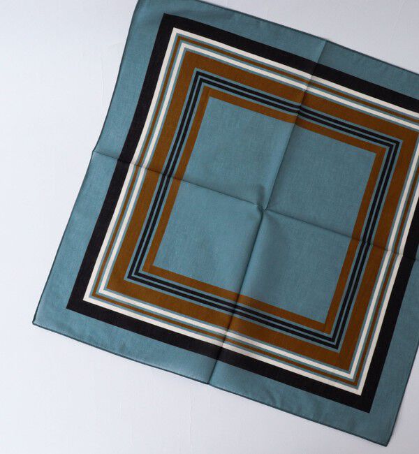 NOLLEY'S goodman「EMME EFFE フレームプリントバンダナスカーフ」|バンダナ・スカーフ|ブルー系1