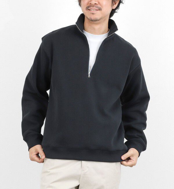 NOLLEY'S goodman「リブダンボール スタンドハーフZip 26SS」|スウェット・ジャージ|ダークネイビー