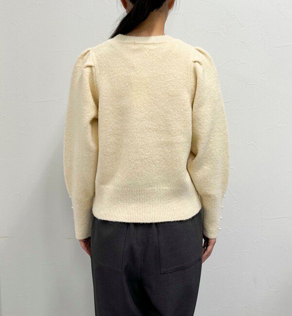 fredy emue「袖ボリュームパール付きニットプルオーバー」|ニット・セーター|