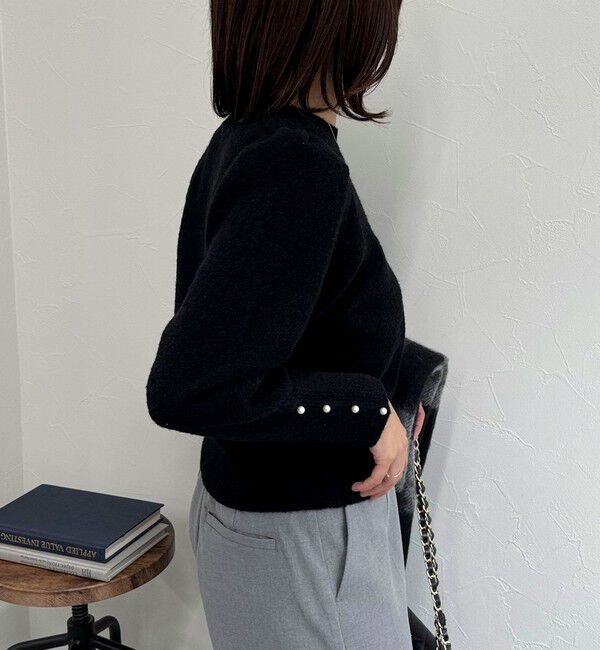 fredy emue「袖ボリュームパール付きニットプルオーバー」|ニット・セーター|