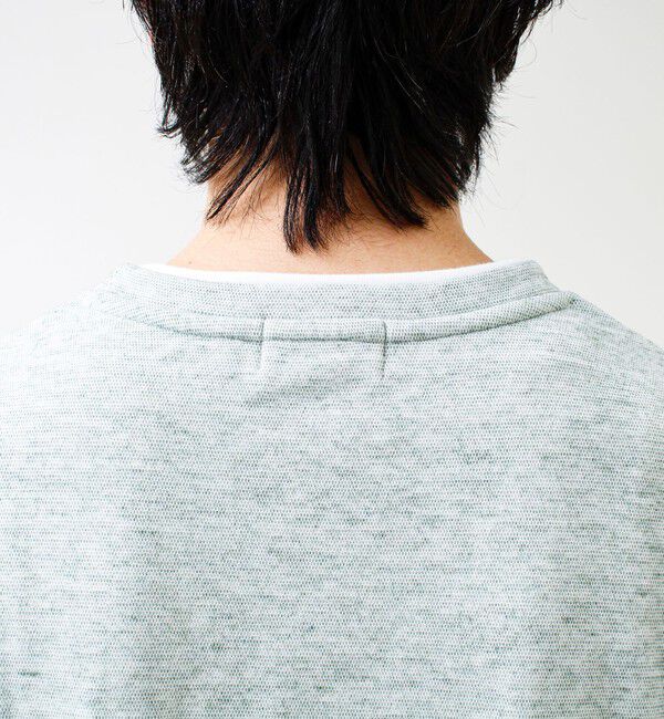 GLOSTER「メランジ微起毛スムース フェイクレイヤード ロンT」|Tシャツ・カットソー|