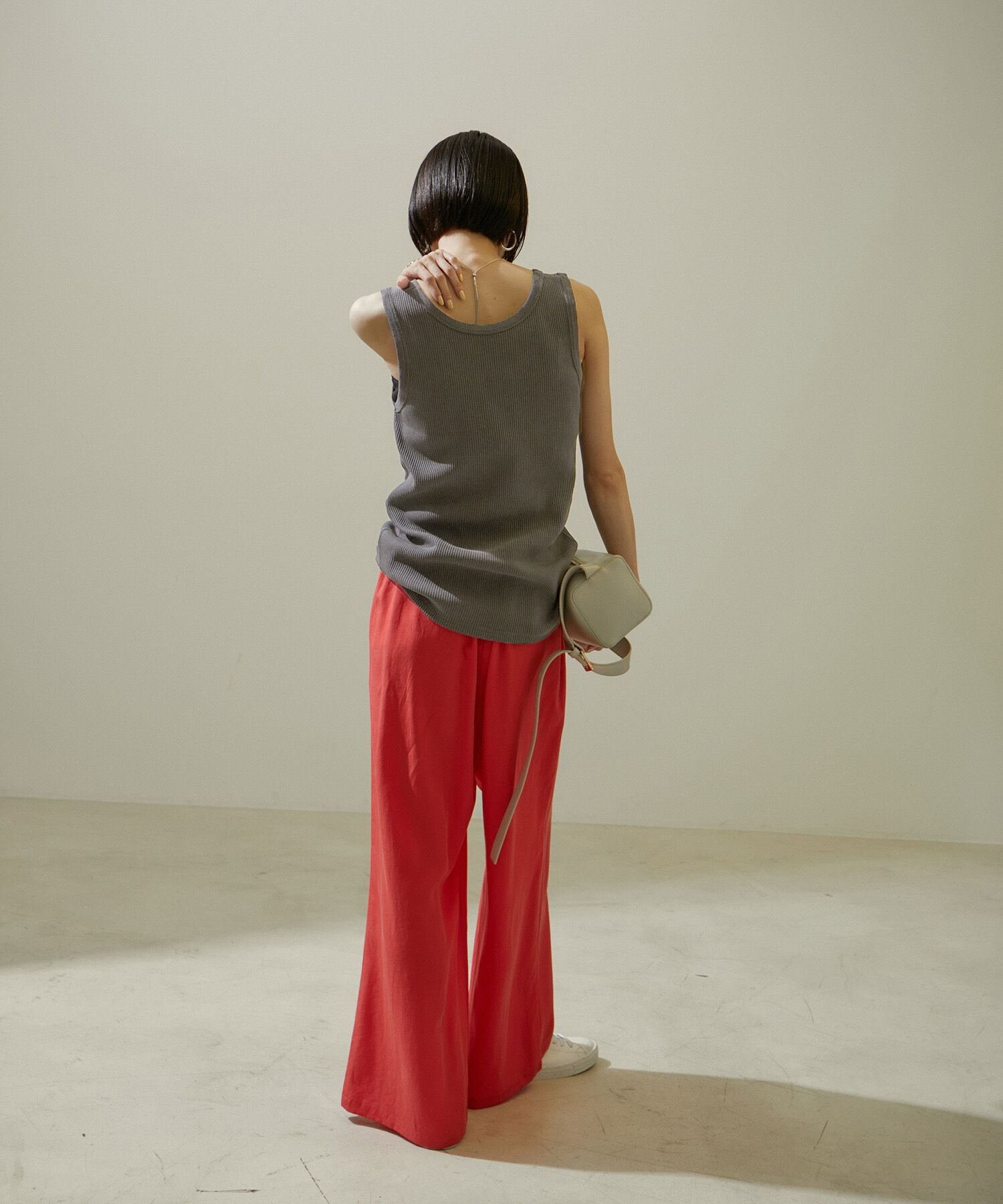 SALON adam et rope'「ヴィンテージライクリブタンクトップ【セットアップ対応・洗える】」|タンクトップ|