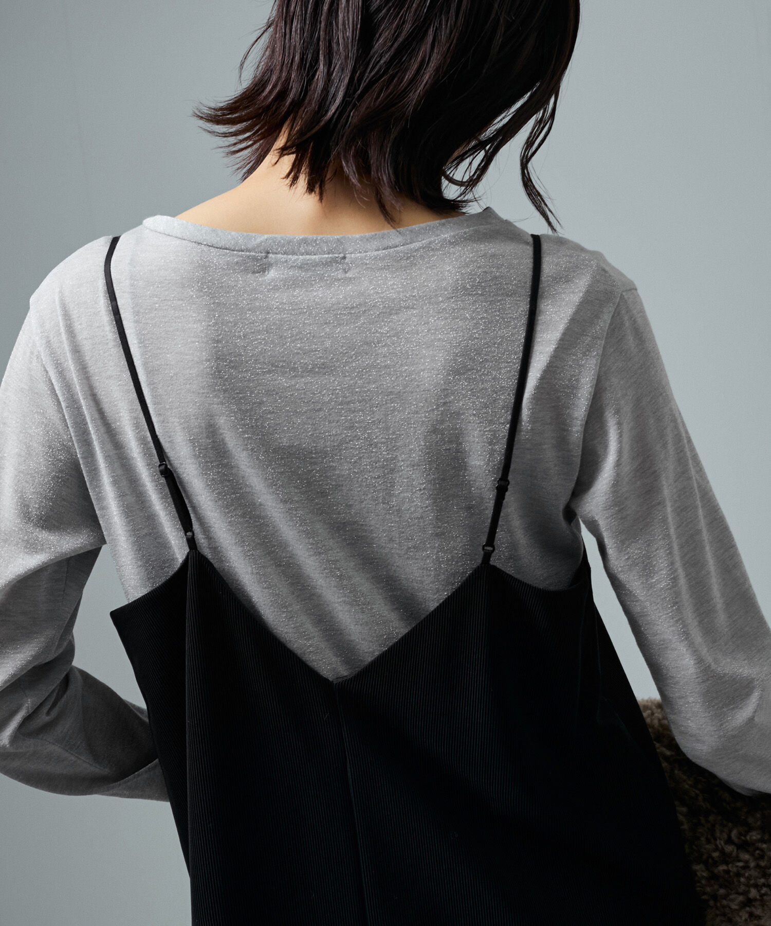 SALON adam et rope'「スパークルラメプルオーバー」|Tシャツ・カットソー|シルバー(93)