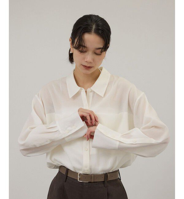 SALON adam et rope'「コットンセミシアーシャツ」|シャツ・ブラウス|