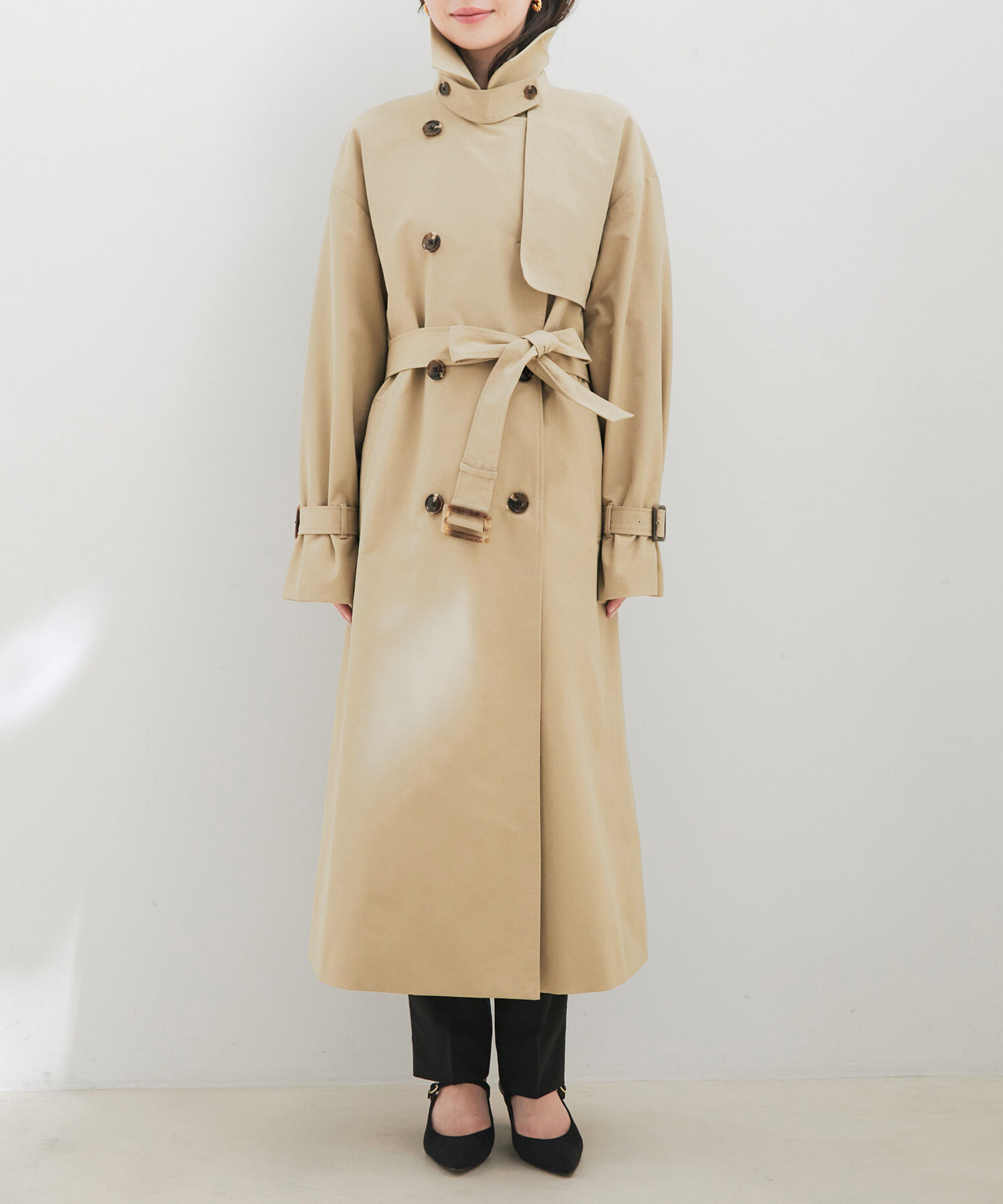 VIS「【撥水・花粉ガード】オーバーサイズトレンチコート」|トレンチコート|