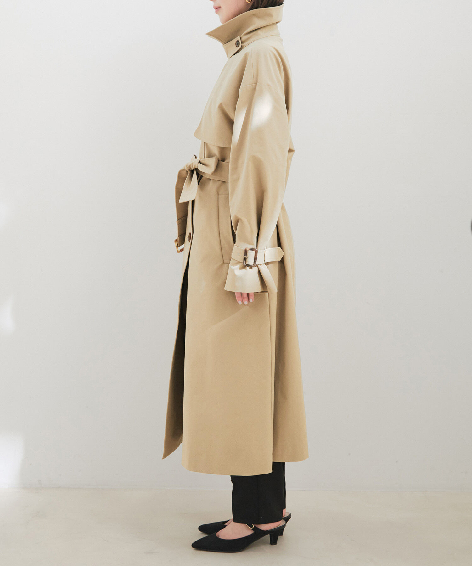 VIS「【撥水・花粉ガード】オーバーサイズトレンチコート」|トレンチコート|