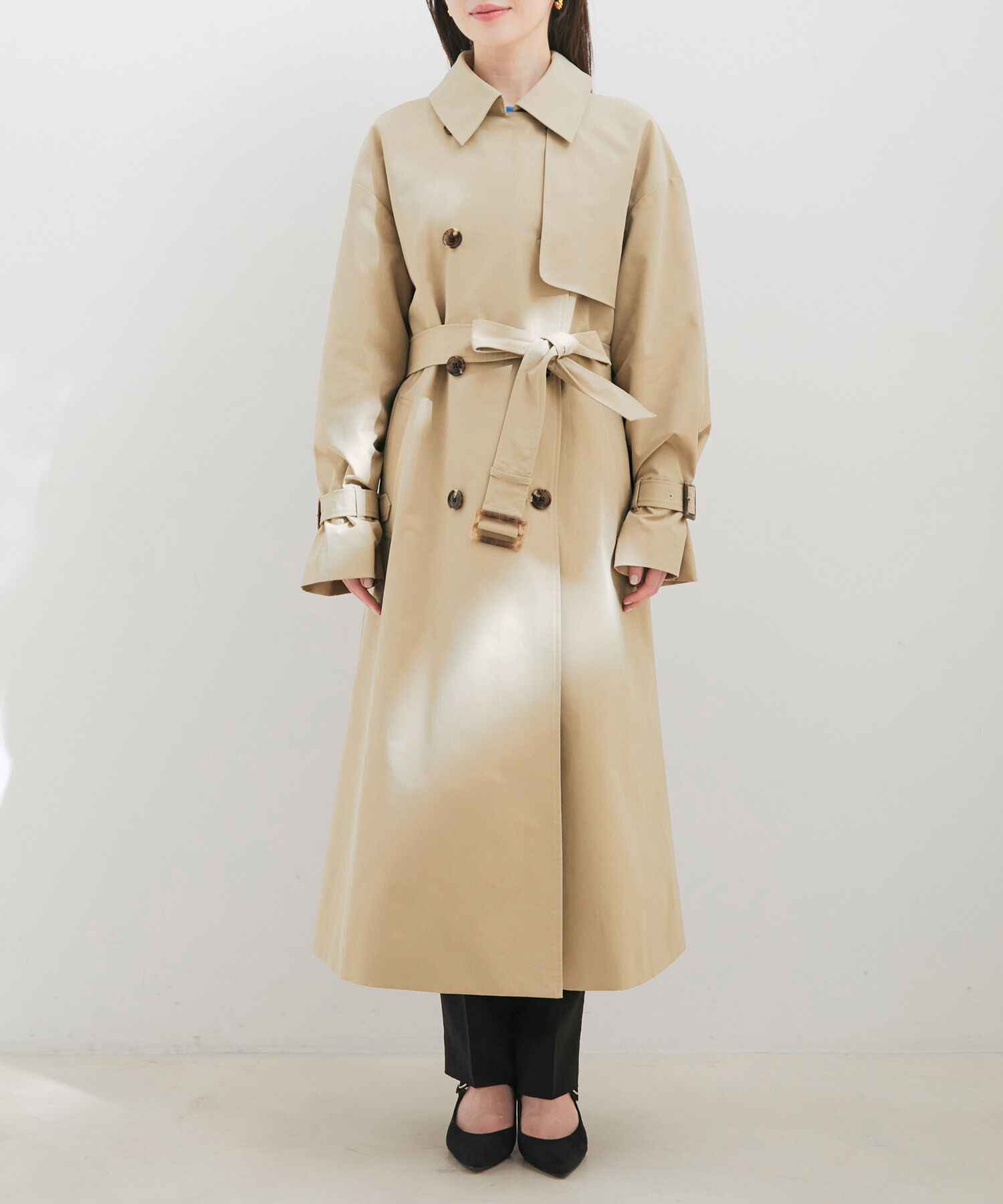 VIS「【撥水・花粉ガード】オーバーサイズトレンチコート」|トレンチコート|