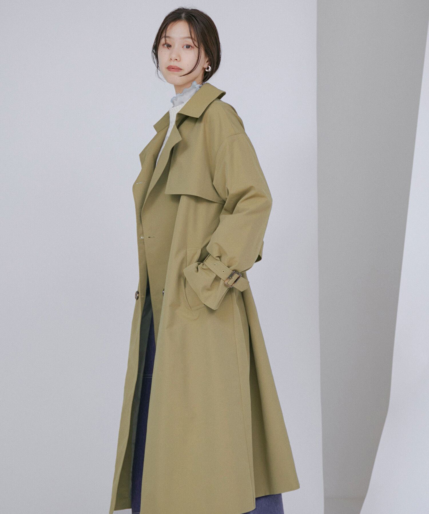 VIS「【撥水・花粉ガード】オーバーサイズトレンチコート」|トレンチコート|